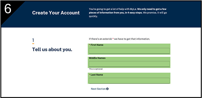 CAFE Pilot - Create a New Account - Step 6 CAFE Pilot - Create a New Account - Step 6