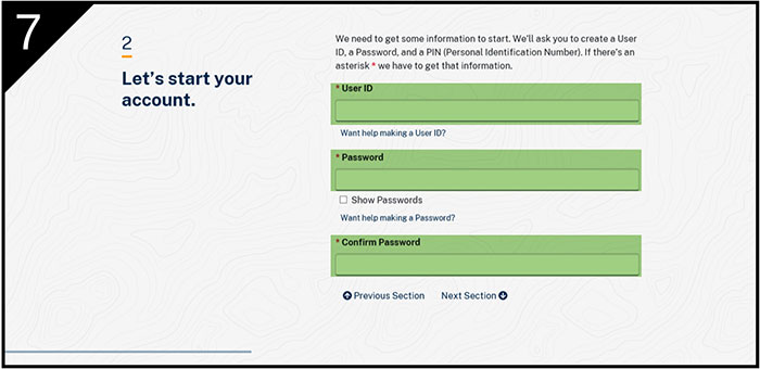 CAFE Pilot - Create a New Account - Step 7 CAFE Pilot - Create a New Account - Step 7