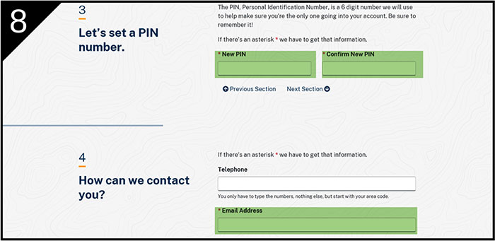 CAFE Pilot - Create a New Account - Step 8 CAFE Pilot - Create a New Account - Step 8